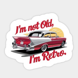 "Vintage Revival: Retro Classic Car Illustration" - I,m Not Old Sticker